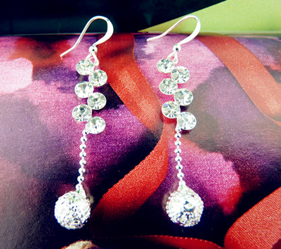 日韩饰品/水钻合金/保色耳饰	