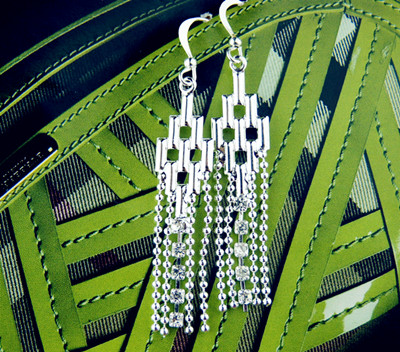 日韩饰品/水钻合金/保色耳饰	