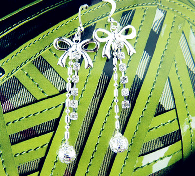 日韩饰品/水钻合金/保色耳饰