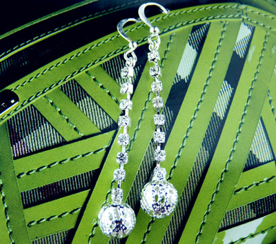 日韩饰品/水钻合金/保色耳饰