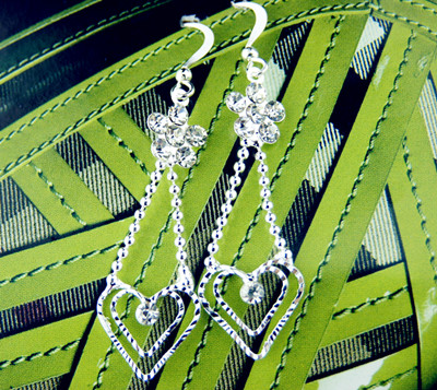 日韩饰品/水钻合金/保色耳饰	