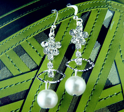 日韩饰品/水钻合金/保色耳饰