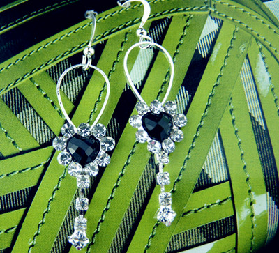 日韩饰品/水钻合金/保色耳饰	