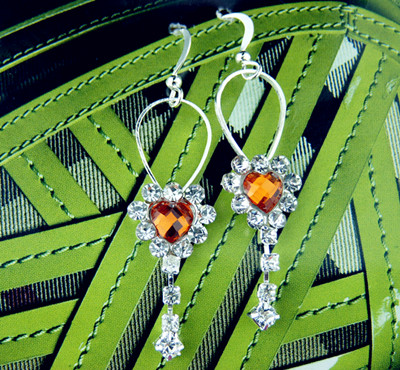 日韩饰品/水钻合金/保色耳饰