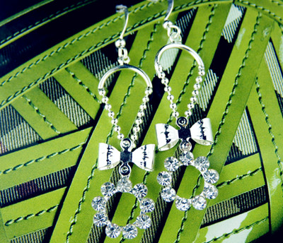 日韩饰品/水钻合金/保色耳饰