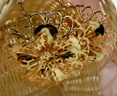 高仿黄金首饰品耳钉 耳坠 千足金色