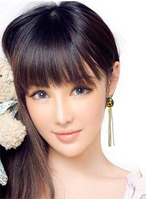 明星款长款流苏时尚耳环气质夸张合金属夜店高档耳钉 耳坠	