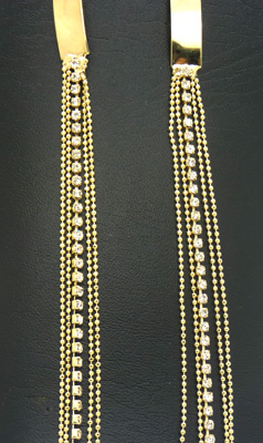 明星款长款流苏时尚耳环气质夸张合金属夜店高档耳钉 耳坠