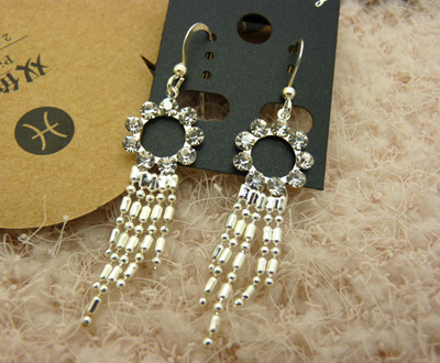 韩版百搭耳坠 个性耳环精致首饰瑞士闪钻耳饰 -耳钉	