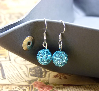 施华洛球耳环耳钉 饰品 防过敏耳坠 日韩流行长款耳环	