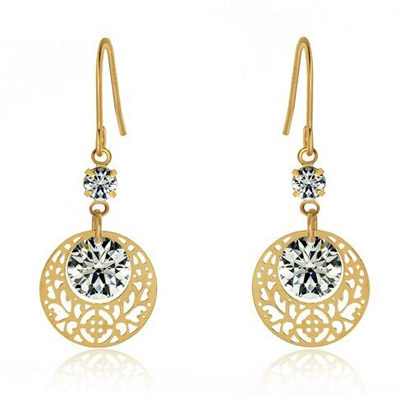 日韩精致时尚气质水钻耳钉耳环耳挂 女防过敏耳饰品