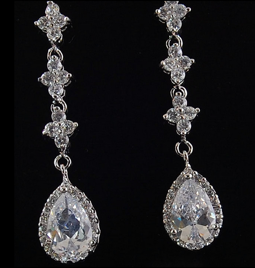 日韩精致时尚气质水钻耳钉耳环耳挂 女防过敏耳饰品