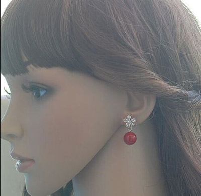 日韩精致时尚气质水钻耳钉耳环耳挂 女防过敏耳饰品