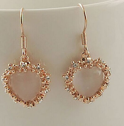 日韩精致时尚气质水钻耳钉耳环耳挂 女防过敏耳饰品	