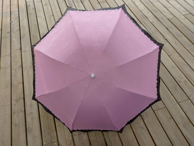 晴雨伞折叠创意韩国公主伞女生遮阳伞太阳伞防紫外线 月高花接边伞	