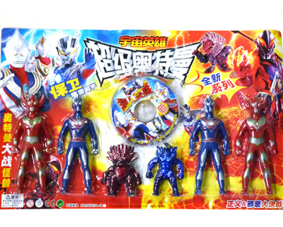 超人奥特曼6+1组合（赠最新奥特曼光碟）168-44	