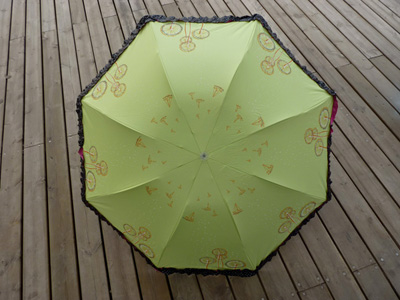 新款大伞面裙摆边波点伞 潮流女防紫外线遮阳伞 蒲公英伞