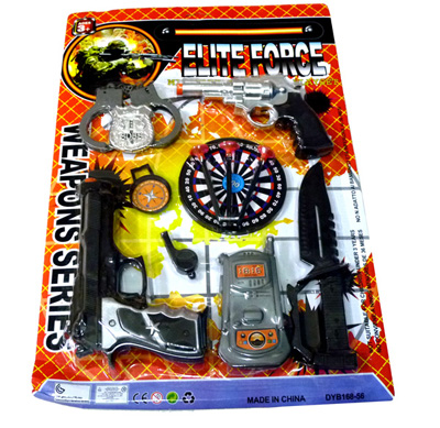 仿真手枪模型 装备套装手机 军刀左轮枪 飞镖盘 168-56	