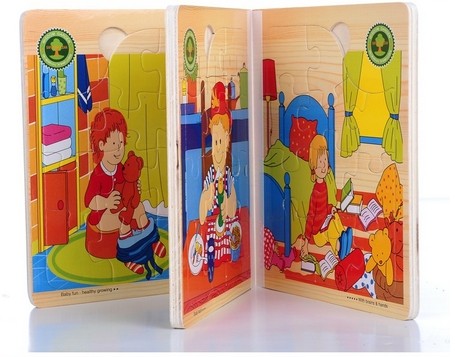 益智玩具-木书拼图/DIY宝宝拼图玩具