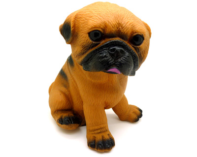 仿真捏捏乐发声出气 发泄玩具皮响整蛊减压波斯狗 -黑嘴狗皮叫(上叫叫搪胶波斯狗)