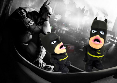 仿真捏捏乐发声出气发泄玩具 整蛊减压-蝙蝠侠皮叫(叫叫搪胶蝙蝠侠)