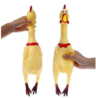  仿真捏捏乐发声出气 整蛊减压黄鸡 发泄玩具皮叫-惨叫鸡(上叫叫惨叫黄鸡)