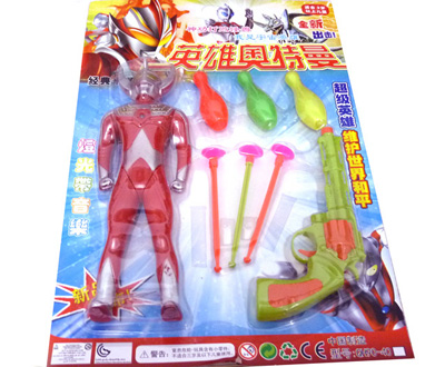 大号英雄奥特曼软弹枪标靶球 神功打怪兽 -QH90-40奥特曼枪组合