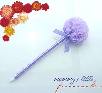 韩国创意SAKOX*公主笔*毛毛笔*毛绒笔*	