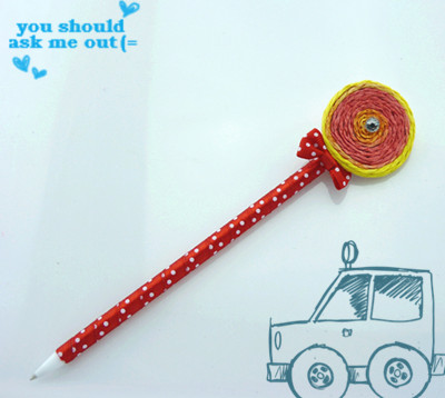 韩版创意棒棒糖圆珠笔	