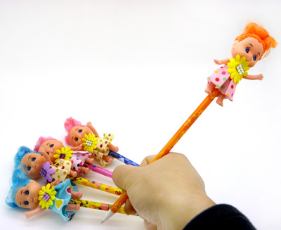  芭比娃娃创意礼品笔 可爱卡通娃娃笔 韩国创意文具	