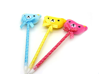  韩版卡通圆珠笔 可爱公主猫头创意笔 -卡通笔	