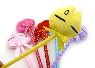 韩版卡通圆珠笔 可爱公主猫头创意笔 -卡通笔	