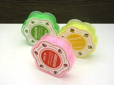 水果味洗甲巾洗甲棉 芳香卸甲巾棉洗甲巾 果味-梅花洗甲水