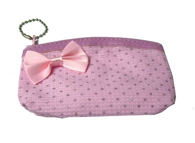 新款韩版亮片蝴蝶结零钱包/收纳包/手机包