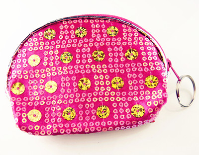 半圆亮片拉链零钱包~女士小包~婚庆小礼品 