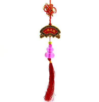 节日气氛/中国结 手工材料 挂绳/挂件结 一帆风顺玉葫芦挂件