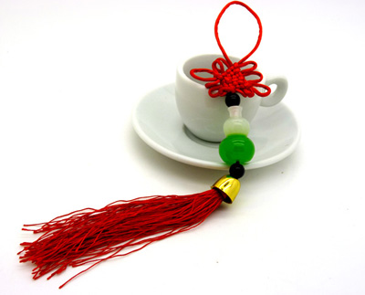 玉百才精品中国结 汽车挂饰 中国特色手工艺品 手工编织 幸运葫芦挂件