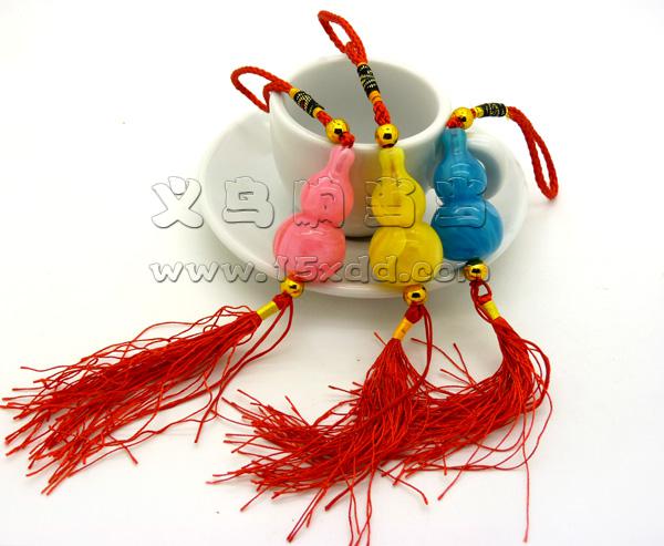 元宝白菜保平安车用挂件 汽车挂件包包饰品 中国结宝宝挂件	