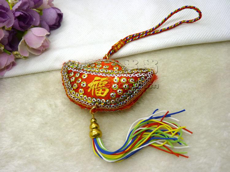 新款端午节亮片刺绣香包/香囊/汽车挂件/车挂亮片福