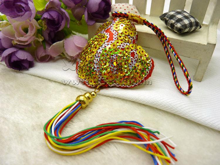 新款端午节亮片刺绣香包/香囊/汽车挂件/车挂亮片福