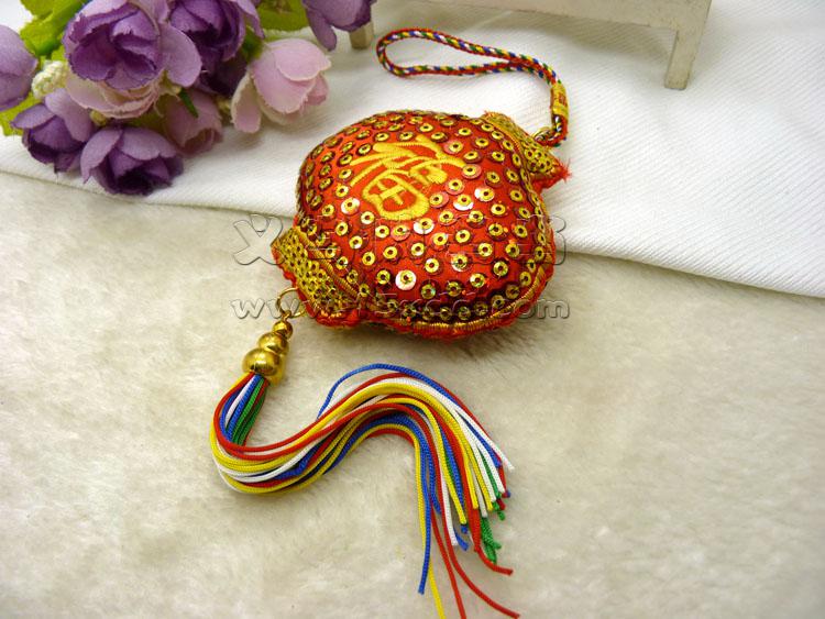 新款端午节亮片刺绣香包/香囊/汽车挂件/车挂亮片福