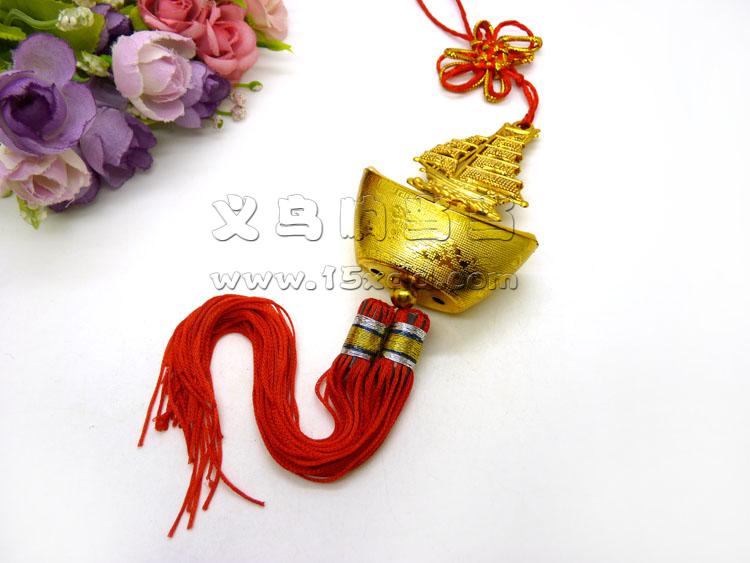新款新年春节挂饰 中国结挂件 金色大号挂件一帆风顺镀金-3号