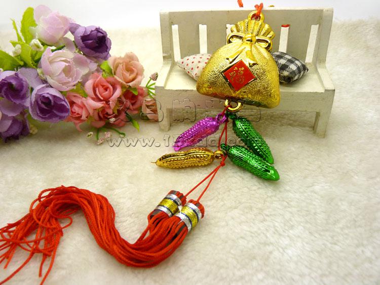 新年春节新款挂饰 中国结挂件 金色大号挂件一帆风顺镀金-3号	