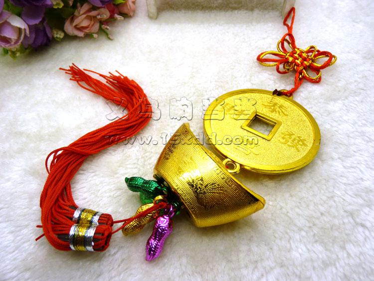新款新年春节挂饰 中国结挂件 金色大号挂件一帆风顺镀金-3号