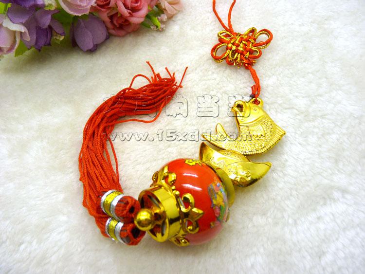 新款春节用品 精美彩色塑料小挂件挂饰 汽车内饰品喜庆装饰-汽车挂件-4号