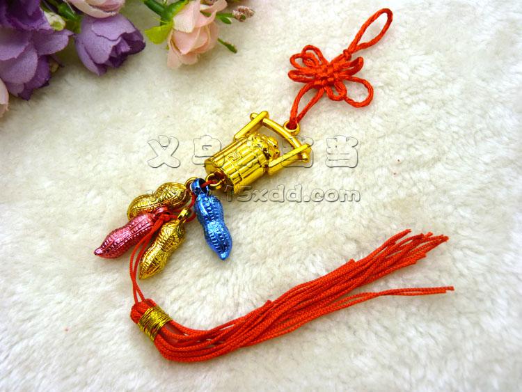 爆款特色手工艺品金边中国结 同心结挂件出国礼品送老外汽车挂饰-1号