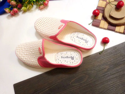 春夏季包头洞洞潮拖鞋厚底鸟巢坡跟软底休闲青年男款凉拖鞋 -095