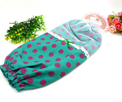 超萌纱网蝴蝶结纯棉长款套袖 韩版波点时尚袖套