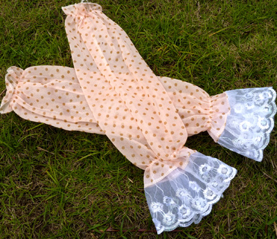 开车骑车长款遮阳袖套 防紫外线薄款蕾丝手套袖套-38