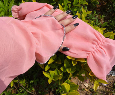 新款开车骑车长款遮阳袖套 淑女防紫外线套袖 蕾丝袖套-38